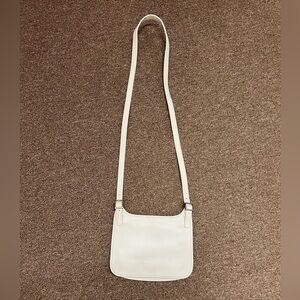 Vintage White Leather Coach Slim Flap Hippie Purse made in 1999